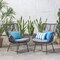 GDFStudio Crystal Outdoor Wicker Club Chairs with Cushions (Set of 2)